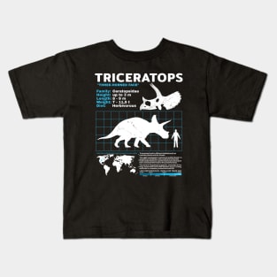 Triceratops Fact Sheet Kids T-Shirt